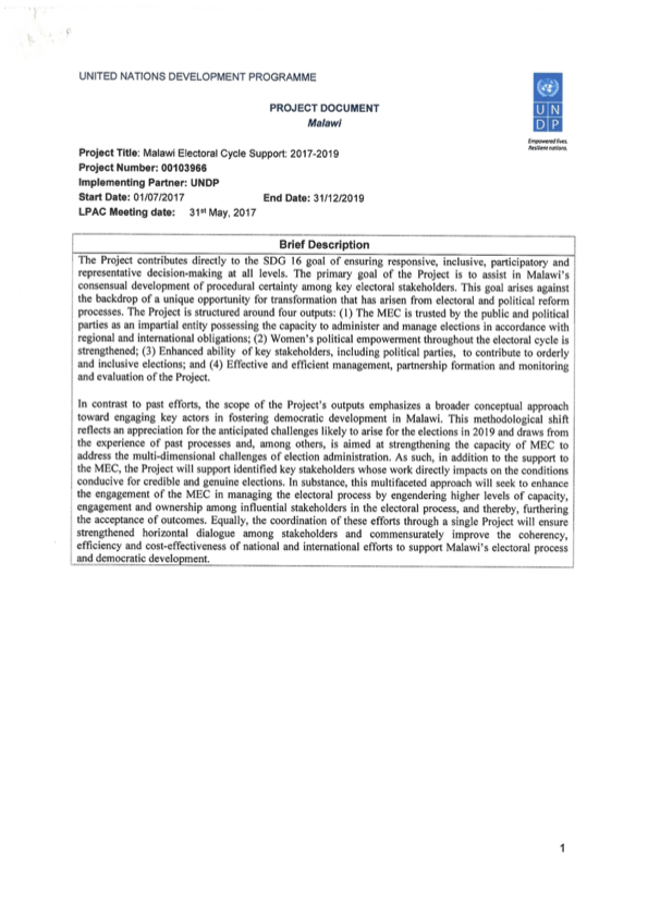 ec undp jtf malawi resources mecs project document 2017-2019