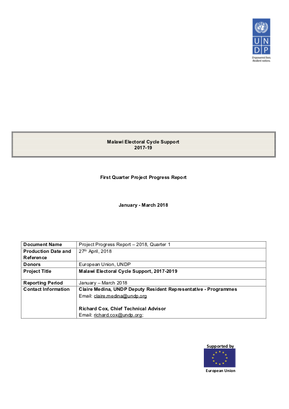 ec undp jtf malawi resources mecs q1 2018 progress report